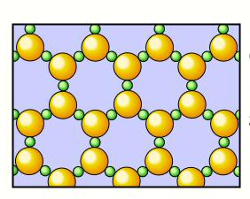 água no estado sólido (forma ordenada) água no estado líquido (forma semi-ordenada) água no