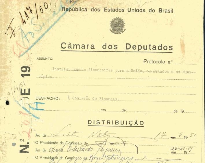TRAMITAÇÃO PL 201/1950