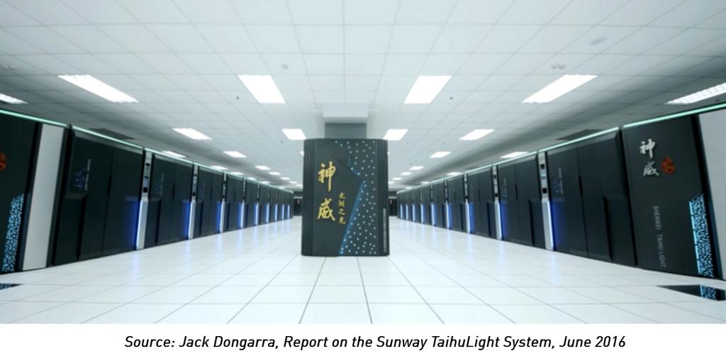 Supercomputador número 1 da lista TOP500 Em junho de 2017, o número 1 da lista TOP500 é o Sunway Sunway TaihuLight (China) 40.