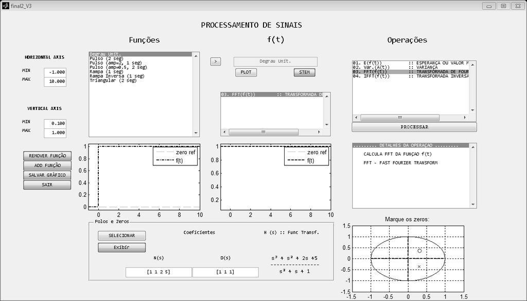 Fig. 1. Interface Processamento de Sinais. Fig.