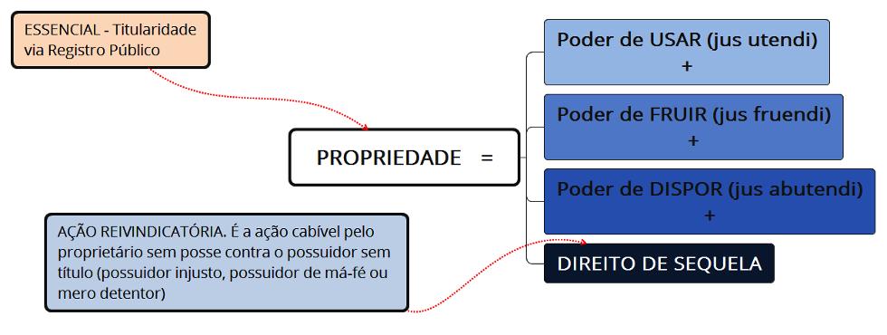 Faculdades: usar (jus utendi), fruir ou gozar (jus fruendi) e dispor (jus abutendi). Direito: reaver de terceiros. USAR: O proprietário pode usar a coisa para o fim a que se destina.