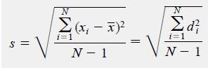 Amostra Desvio padrão da amostra Variância (s 2 ) estimativa da variância da população ( ) Graus de