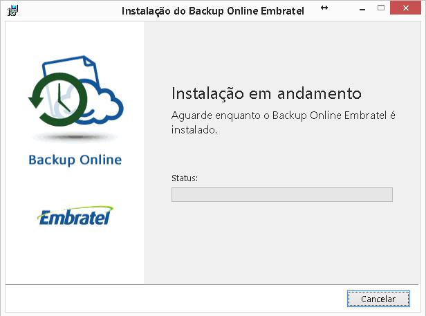 2. INSTALAÇÃO DO CLIENTE DE BACKUP Neste momento será iniciada a cópia dos arquivos necessários para a sua máquina.