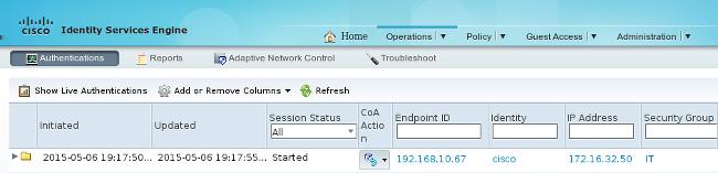 Cisco-av-pair): asa-vpn# show vpn-sessiondb anyconnect Session Type: AnyConnect Username : cisco Index : 2 Assigned IP : 172.16.32.50 Public IP : 192.168.10.