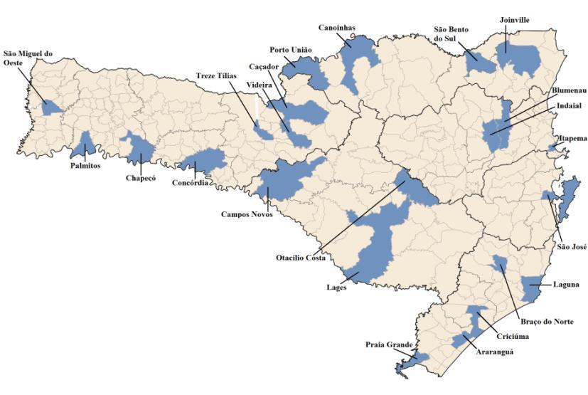 6 Figura 1. Localização geográfica dos municípios participantes da pesquisa. Fonte: Elaborado pela autora.