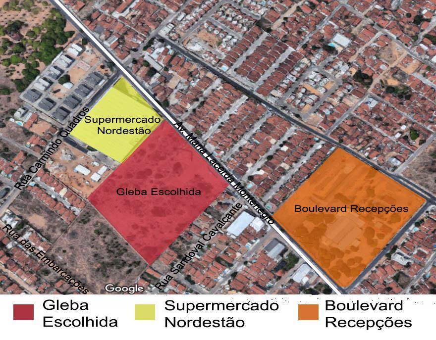 36 Figura 45 Localização do terreno escolhido para intervenção arquitetônica. Fonte: Google Maps, 2017.