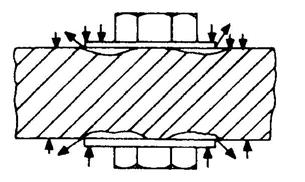 Figura 14 - Corrosão por picadas em alumínio anodizado. 4.2.2 Corrosão intersticial A corrosão intersticial é localizada e semelhante à corrosão por picadas.