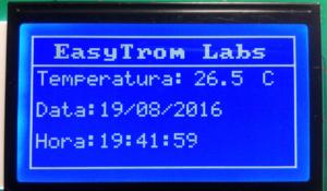 Imagem Display O display que iremos utilizar neste Lab é o TM12864L-2 da empresa TGK que possui uma matriz de 128 64 pontos monocromáticos.