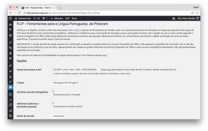O FLiP Ferramentas para a Língua Portuguesa não traz qualquer peso adicional ao servidor onde o WordPress corre ou à base de dados de suporte, uma vez que a validação é toda feita do lado da Priberam.