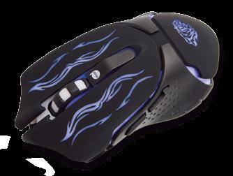 Lançamento Mouse Black Tiger 2400 DPI Botão para mudança de resolução progressiva de 1000/1200/1600/2400 DPI Pés com