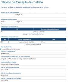Portaria n.º 701-E/2008, de 29 de Julho Relatório de formação do contrato / Relatório de contratação A portaria n.