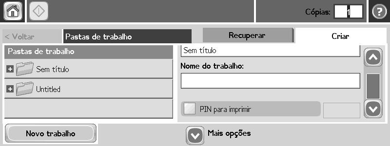 Toque em Nome do trabalho e digite um nome para o trabalho. Toque em OK.