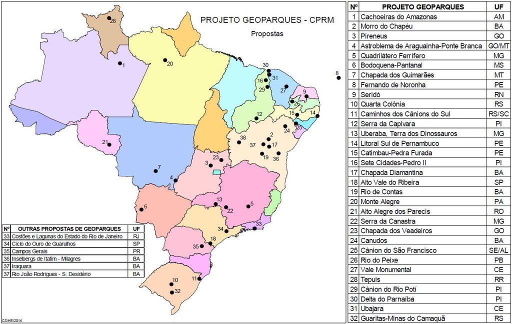 Exemplo 2 planejamento territorial : projeto geoparques