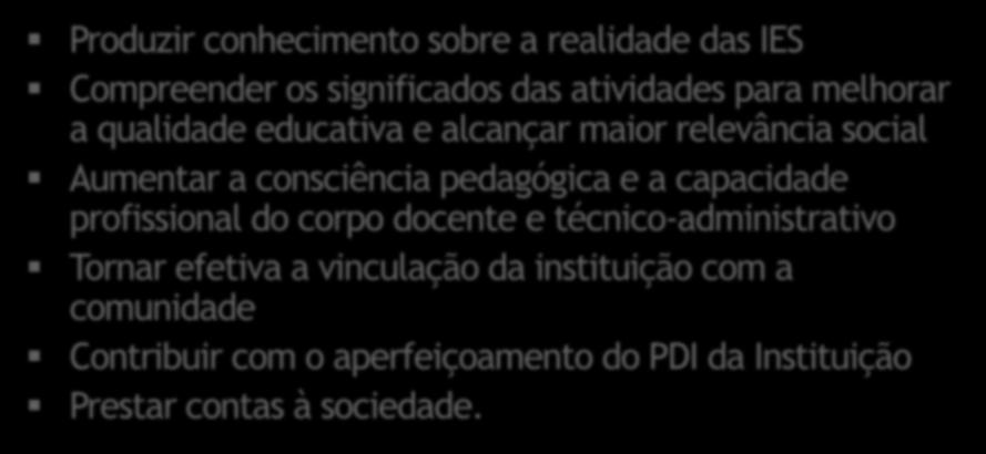 FINALIDADES EIXO 1: PLANEJAMENTO AUTOAVALIAÇÃOE INSTITUCIONAL AVALIAÇÃO INSTITUCIONAL [CONAES/2004] Por meio do Relato Institucional [NT Nº62/2015] é apresentada a síntese histórica do planejamento