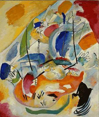 e 1914, nos quais Kandinsky parte de