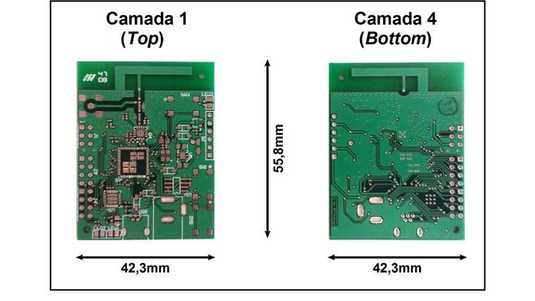 119 Figura 5.39 Placa de circuito impresso do módulo, ainda sem os componentes.