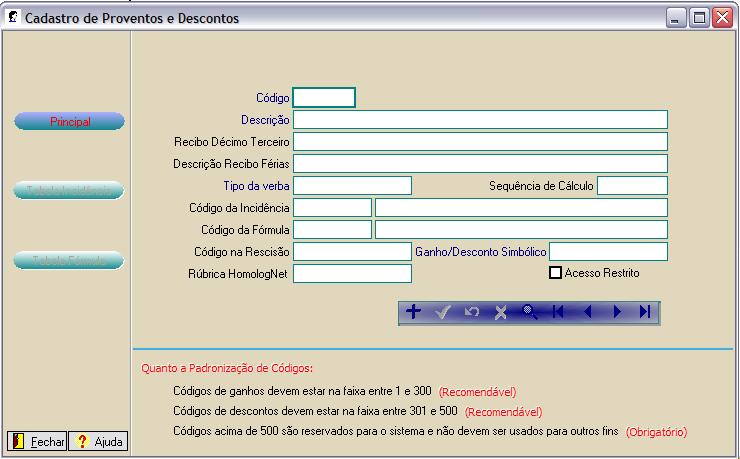 Implementações para atender ao Homolognet.