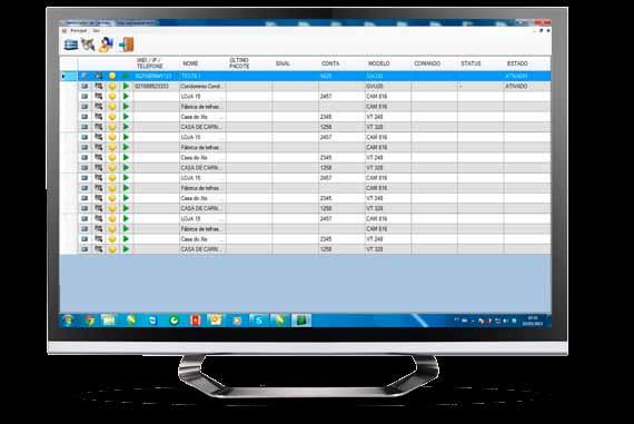 Linha Monitorada MÓDULO GPRS - GVU20 Programação por USB via pendrive; Download e Upload remoto via GPRS; Compatível com centrais monitoradas protocolo contact-id; Saída PGM com acionamento remoto