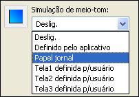 RECURSOS DA CONFIGURAÇÃO DE COR 25 Opção de impressão Simulação de meio-tom O recurso de telas de meio-tom é acessado por meio da opção de impressão Simulação de meio-tom.