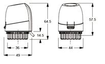 Força atuação 100 N ± 5% Cursor 4 mm (menos sobre-elevação): máx. 3,5 mm Tempo 120 s (4 mm cursor) VÁLVULAS DE REGULAÇÃO DE CAUDAL Posições de montagem: qualquer posição entre vertical e horizontal.