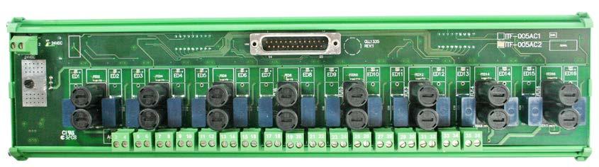 Interfaces para Painéis - Manual do Usuário Interface para 16 Pontos de Entrada 120/240 Vac Código de Pedido ITF - 005AC1 - Interface para 16 pontos de entrada 120 Vac, compatível com M-005/DF15 ITF