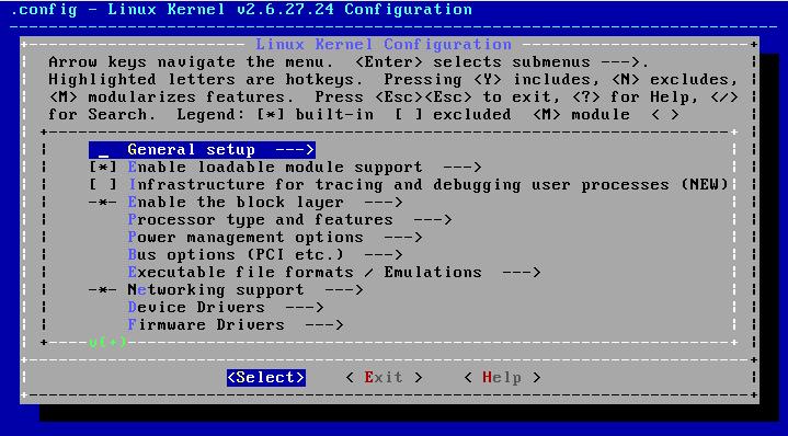 Anexo II: Instalação do MPLS for Linux #tar jxvf linux-2.6.27.tar.bz Depois de descompactado o ficheiro, será criada uma pasta com o mesmo nome dentro da qual estarão todos os ficheiros do kernel.