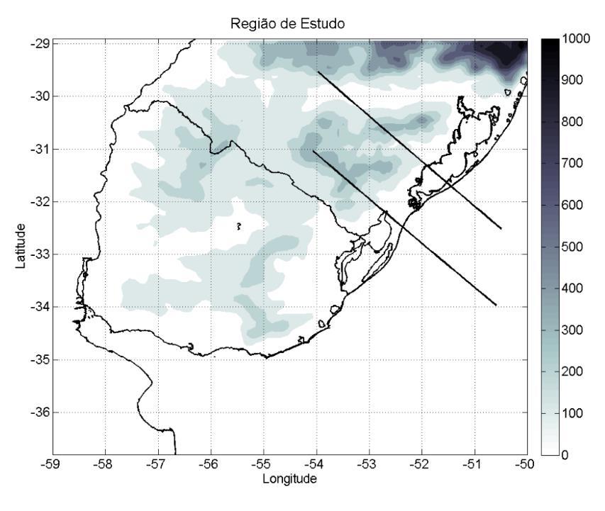 com que a circulação do vento seja definida apenas pelas variáveis de temperatura, topografia e mesoescala.