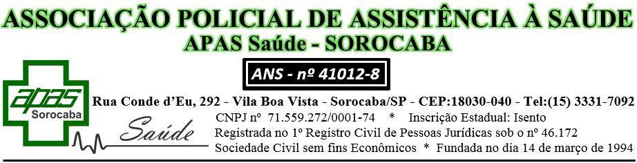 NOTAS EXPLICATIVAS ÀS DEMONSTRAÇÕES CONTÁBEIS DOS EXERCÍCIOS FINDOS EM 31 DE DEZEMBRO DE 2015 E 2014 NOTA 1 Contexto Operacional A APAS Associação Policial de Assistência à Saúde de Sorocaba é uma