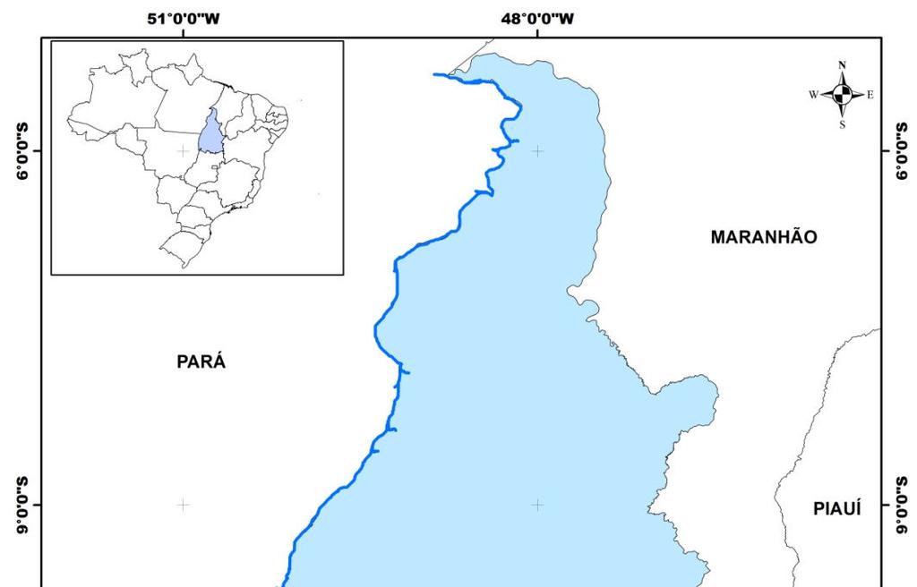 Figura 1 - Localização da Ilha do Bananal no Estado do Tocantins 3.