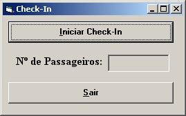 No final, o programa deve apresentar o número de passageiros que fizeram o Check-In (no conjunto das duas tarifas). Para a interface sugere-se o seguinte modelo: Exercícios Suplementares 4.