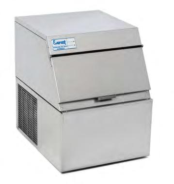 EGC50A produção depósito incorporado gabinete: aço inox com depósito incorporado 60 x 47 x 57cm capacidade do depósito: 6kg / 315 cubos peso: 35kg tensão: 127V / 220V HP nominal: 1/4 EGC 75 produção