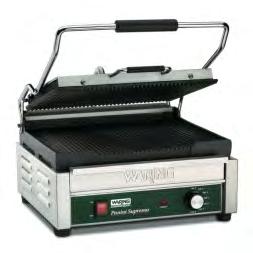 Chapa panini grill 25 x 23cm, superfície de ferro fundido