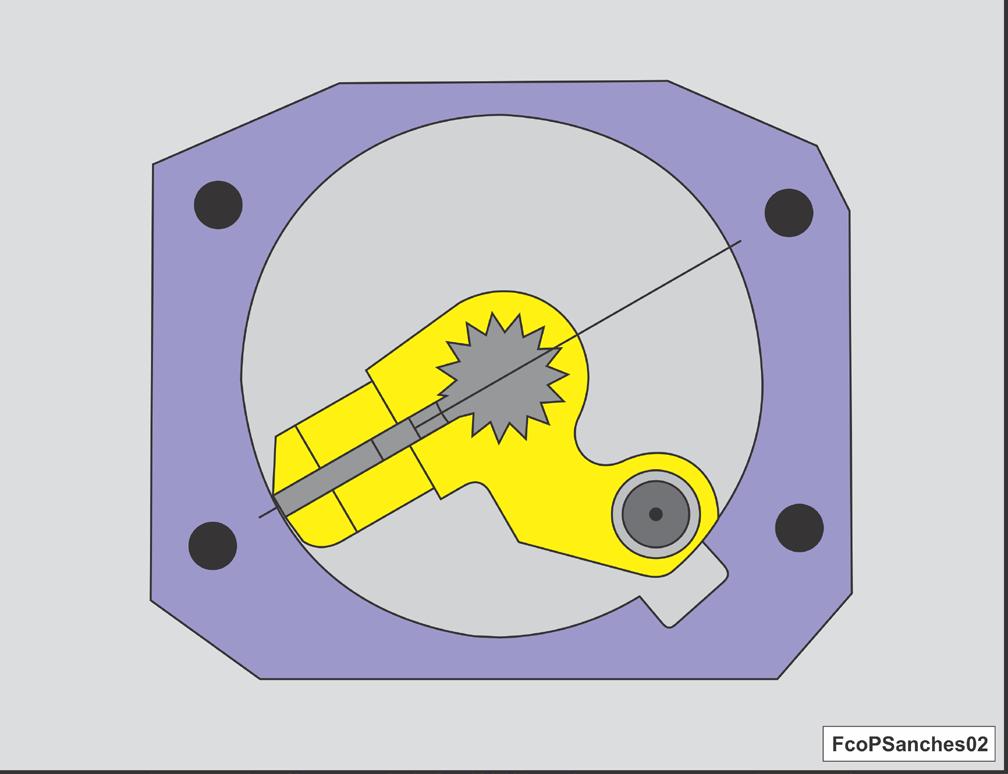 1. Verifique Instale o posicionamento atuador eletrônico do eixo da atuador embreagem, empurrando-o e girando no sentido do garfo.