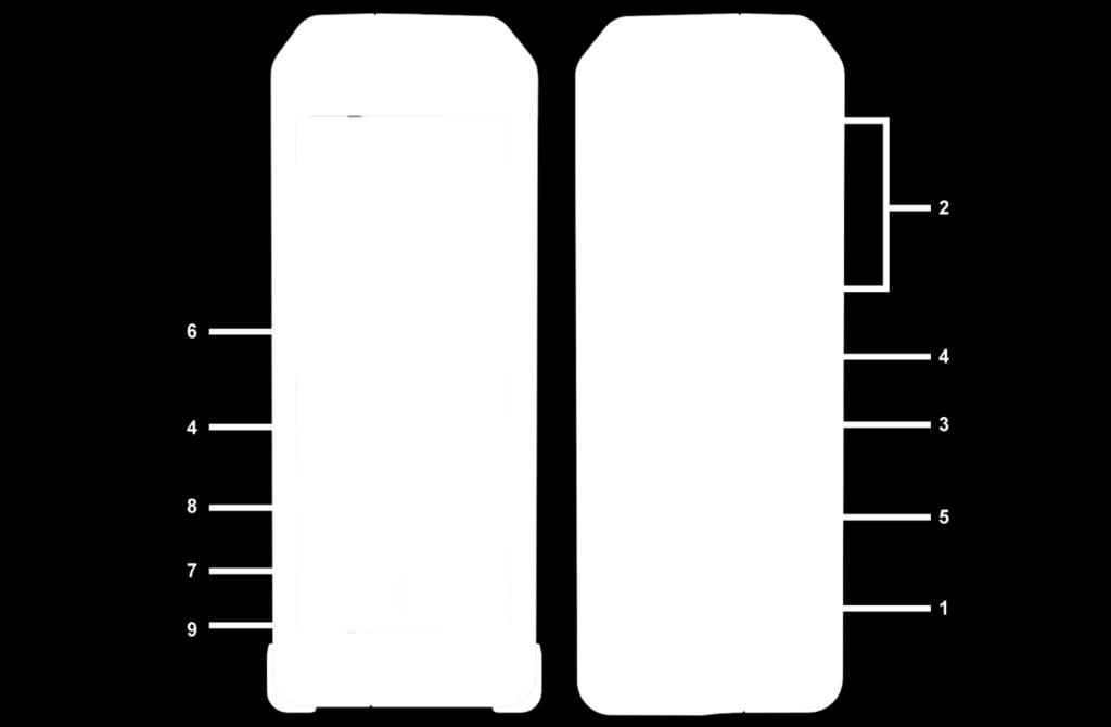 2) Indicadores LED 3) Botão Copiar 4) Porta USB 5) Porta esata 6) Ventoinha 7) Botão RESET frontal frontal frontal e traseiro frontal traseiro traseiro O indicador LED é usado para exibir o status do