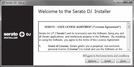 Quando o programa de instalação estiver concluído, será exibida uma mensagem de conclusão. Após instalar o software controlador, instale o software Serato DJ.