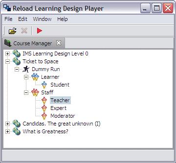 Novas Tecnologias na Educação CINTED-UFRGS Figura 3 - Tela do Reload Learning Design Player O LD Editor possui uma interface de usuário