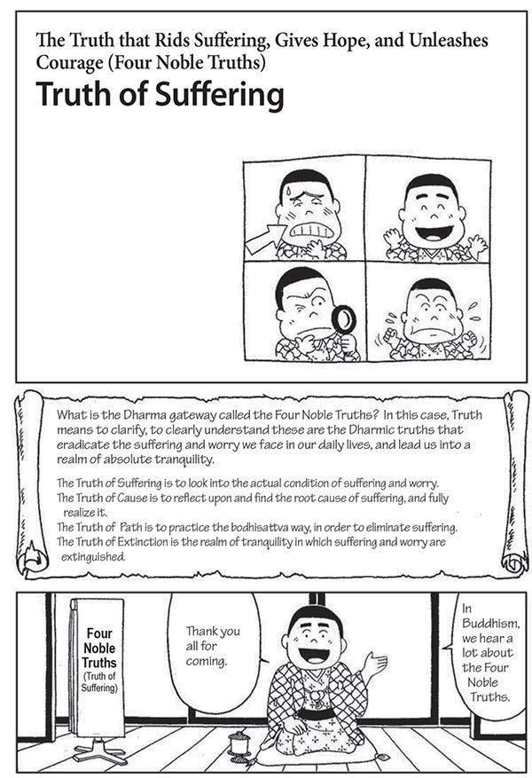 Basic Buddhism through Comics by Mitsutoshi Furuya 1 O ensinamento que soluciona o sofrimento e traz esperança e coragem (As Quatro Nobres Verdades) A Verdade do Sofrimento O que são as Quatro Nobres