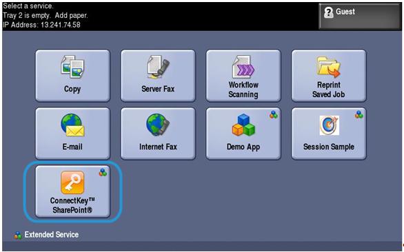 Conteúdo Utilização da interface do painel da impressora Xerox EIP para Digitalizar for SharePoint ou para Digitalizar para pasta Para indexar e enviar documentos para processamento, o usuário de