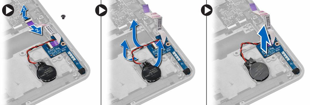 Como instalar a bateria de célula tipo moeda 1. Coloque a bateria de célula tipo moeda em seu slot. 2. Passe os cabos e conecte o cabo da bateria de célula tipo moeda à placa do sistema. 3.