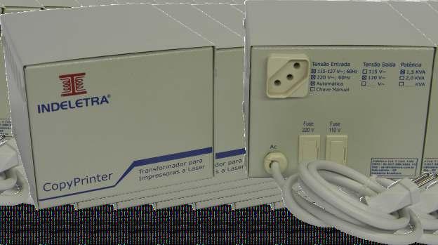 O Auto Transformador CopyPrinter foi desenvolvido para ser utilizado em impressoras ou copiadoras com tecnologia laser com tensão de alimentação 100~127 Vac.