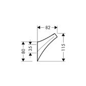 AXOR Massaud Bica de banheira AXOR Massaud 170 mm 18472000 - Projeção 167 mm - Jato em cascata - Vazão máxima 24 l/min Obrigatório uso de: - Base para bica de banheira, nº18471180 AXOR Massaud