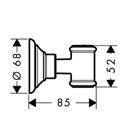 AXOR Montreux Misturador para banheira Monocomando de banheira AXOR Montreux com ducha manual - Para instalação no piso do banheiro - Sistema de fechamento cerâmico de 1/2 volta - Vazão de máxima 22