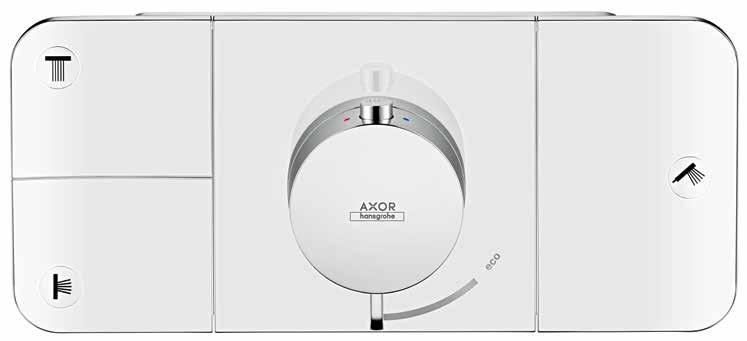 AXOR One por BarberOsgerby AXOR One Tudo foi reduzido a um acionamento único. Nada desvia os olhos. A aparência é organizada, elegante e convidativa.