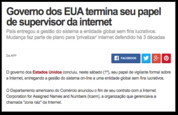 ICANN e o DNS Qual é a função da ICANN no DNS?