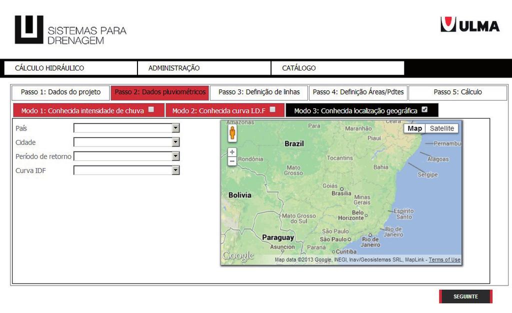 cálculo hidráulico para cada projeto. CARACTERÍSTICAS DO PROGRAMA: Efetua o cálculo mediante uma rede ramificada de trechos.