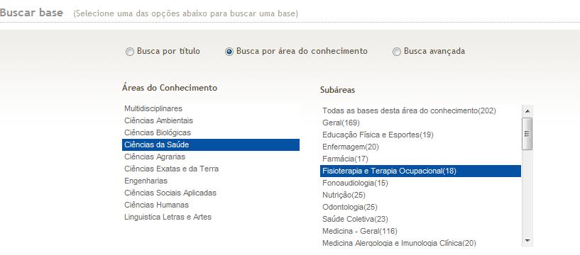 Requisitos de Busca e Recuperação de Informação Fontes sobre BDLTC > Novo Portal CAPES É possível descobrir as BDLTCs assinadas pela CAPES e de acesso livre