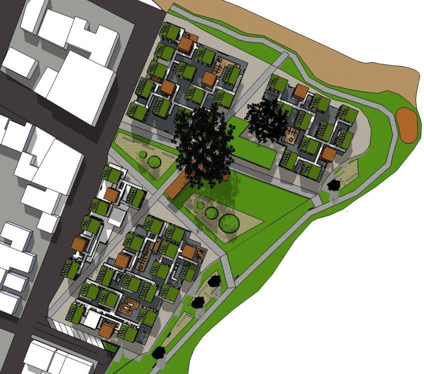 O Conjunto Habitacional Entrelaçar do LEAL nasceu como uma forma de integrar os usuários entre si e ao seu espaço, tratando o terreno e sua inserção de forma sustentável por meio de uma grande área