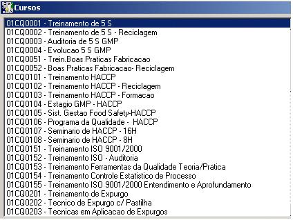 2 Cadastro de Disciplinas: realizado trabalho idêntico ao do Cadastro de Cursos Treinamento: ministrado treinamento prático e teórico a Sra.