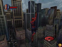 Imagem 4 Exemplo de Jogo em Primeira Pessoa - Unreal II: The Awakening (Legend Entertainment, 2003). Imagem 5 Exemplo de Jogo em Terceira Pessoa - Spider-Man: The Movie (Gray Matter, 2002).