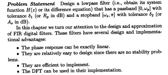 Enunciado de Projecto Filtros de Fase Linear Propriedades Resposta